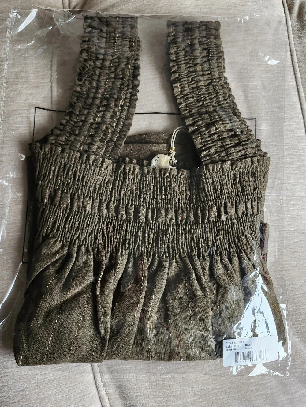 NWT By Together Brand Linen Babydoll Sleeveless Top Tank SML - Picture 2 of 4